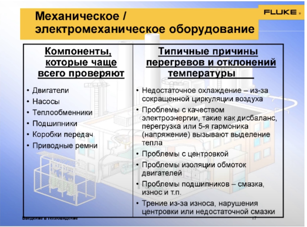 Механическое / электромеханическое оборудование