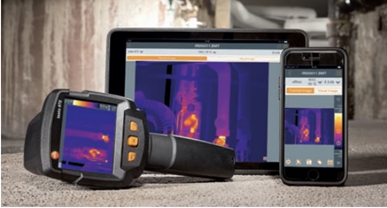 Тепловизоры Testo уточняют результаты контроля посредством беспроводного соединения с термогигрометрами и токоизмерительными клещами Testo и, конечно же, планшетами и смартфонами