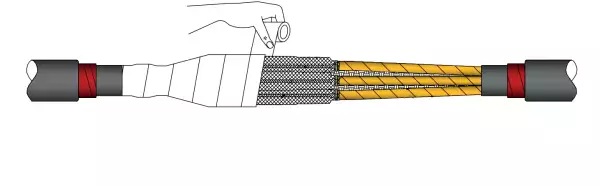 ИМАГ-Муфта-35-J-3х500-630 - комплект соединительной муфты холодной усадки для 3-жильного кабеля с изоляцией из СПЭ на 35 кВ, 3х500-630 мм2