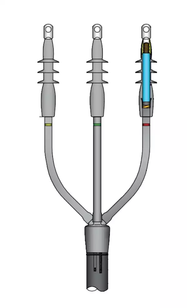 Комплект конц. муфты хол. усадки внутр.уст. для 3-жил. кабеля с изоляцией из СПЭ на 6/10 кВ, 3х50-70 мм2